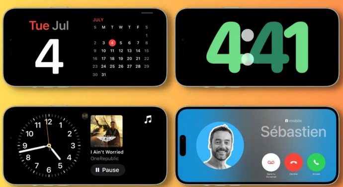 兴文苹果手机维修分享iOS17横屏充电待机显示有什么好处 